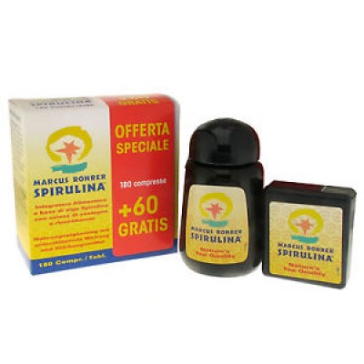 SPIRULINA MARCUS ROHRER 180 COMPRESSE + 60 COMPRESSE IN OMAGGIO