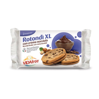 VIDAFREE Biscotti Rotondi XL Crema Nocciola 2x70g