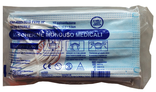 MASCHERINA MONOUSO MEDICALE 10P