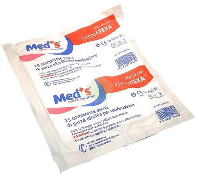 MEDS GARZA 12/8 20X20CM 25PZ