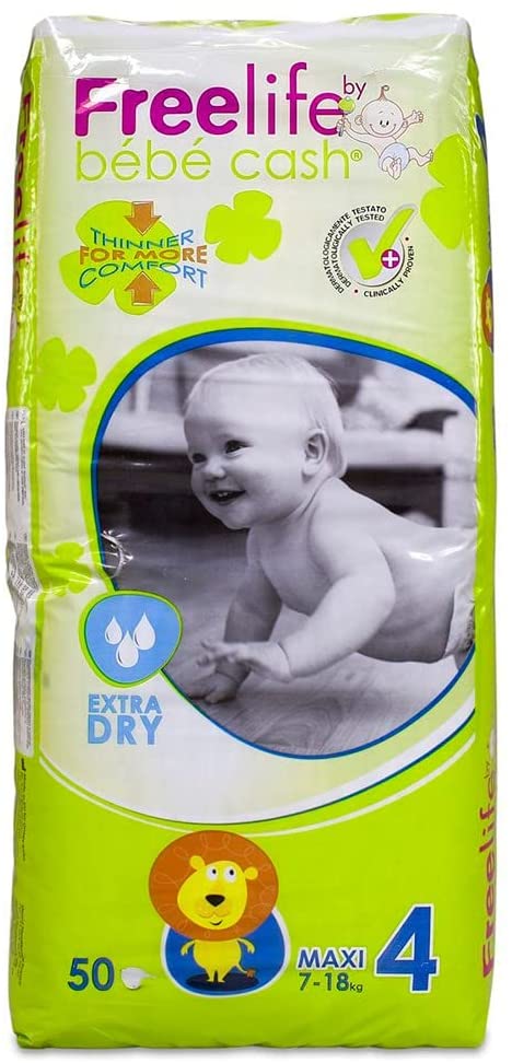 FREELIFE BEBECASH MAXI TAGLIA 4 (7-18KG) 50 PEZZI