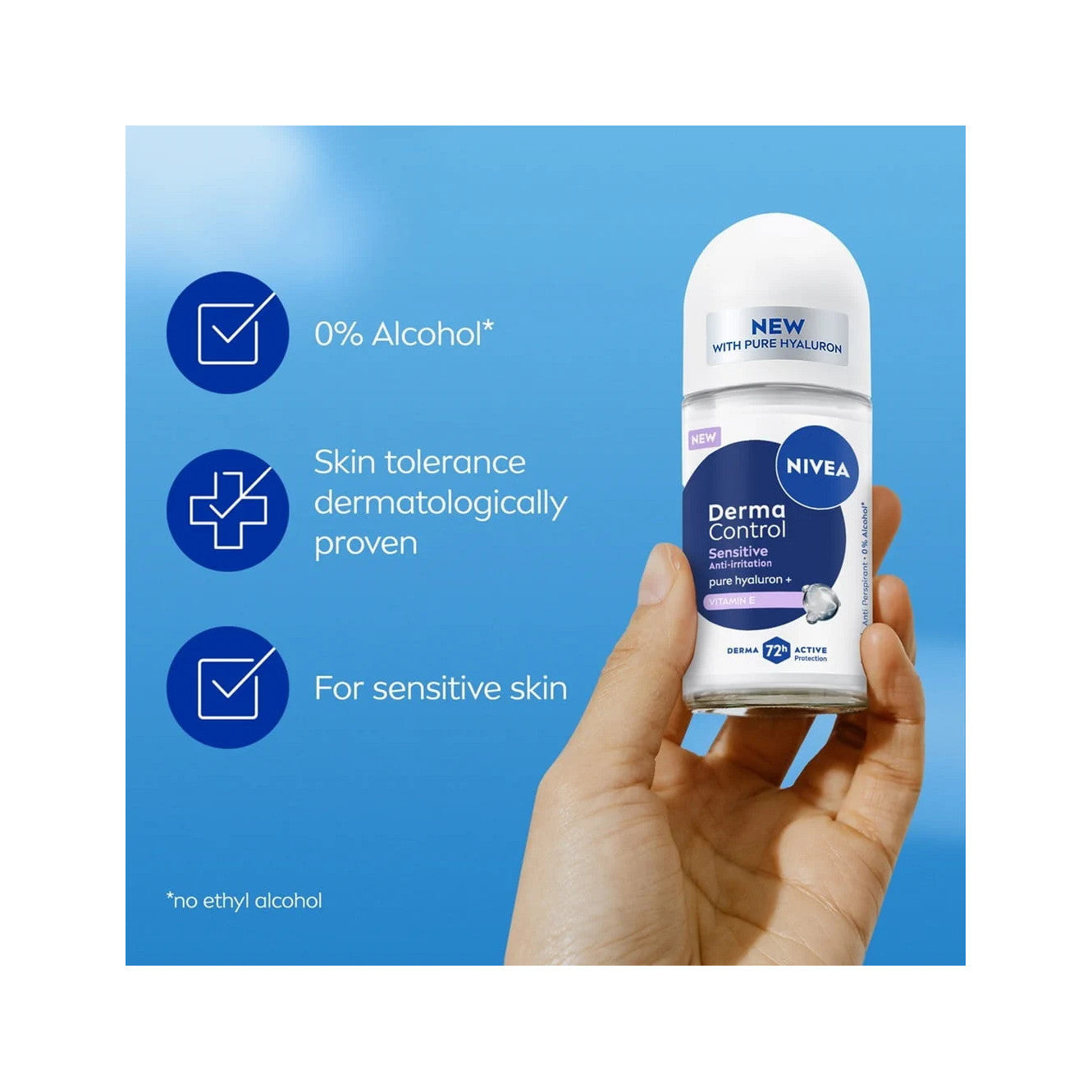 Nivea Derma Control Restore Deodorante Antitraspirante Roll-On 72H 50ml