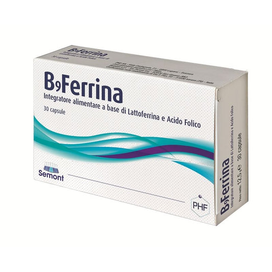 B9FERRINA 30 CAPSULE INTEGRATORE A BASE DI LATTOFERRINA E ACIDO FOLICO