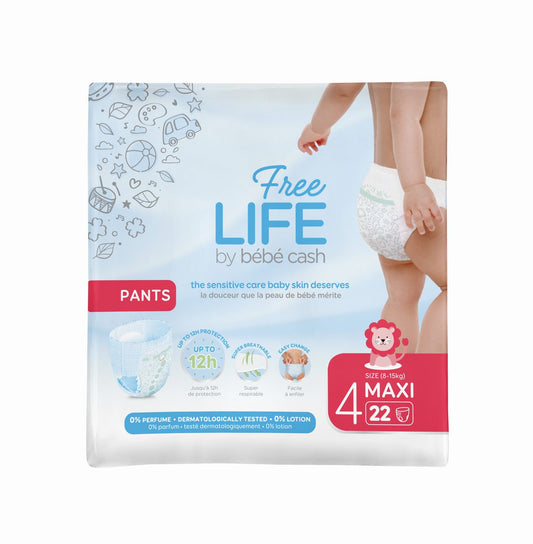 FREELIFE BEBECASH PANTS MAXI TAGLIA 4 (8-15KG) 22 PEZZI