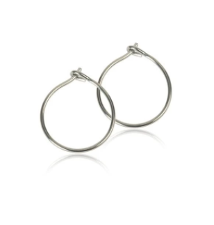 ORECCHINI SAFETY EAR RING NATURAL TITANIUM 14MM