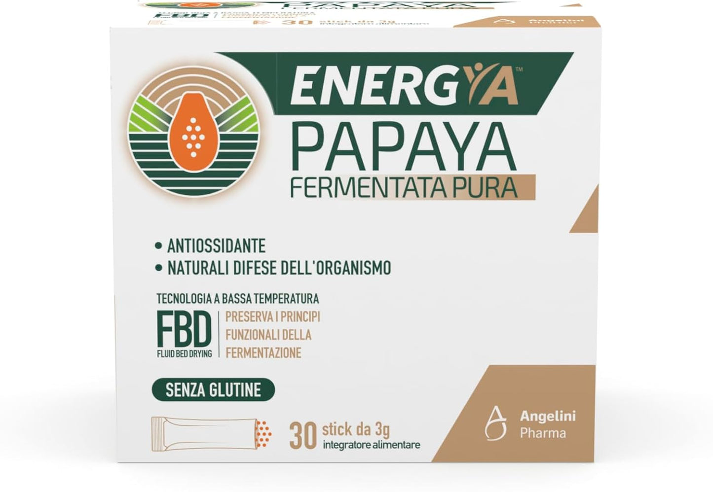 Energya Papaya Fermentata Pura 30 Stick da 3g Orosolubili