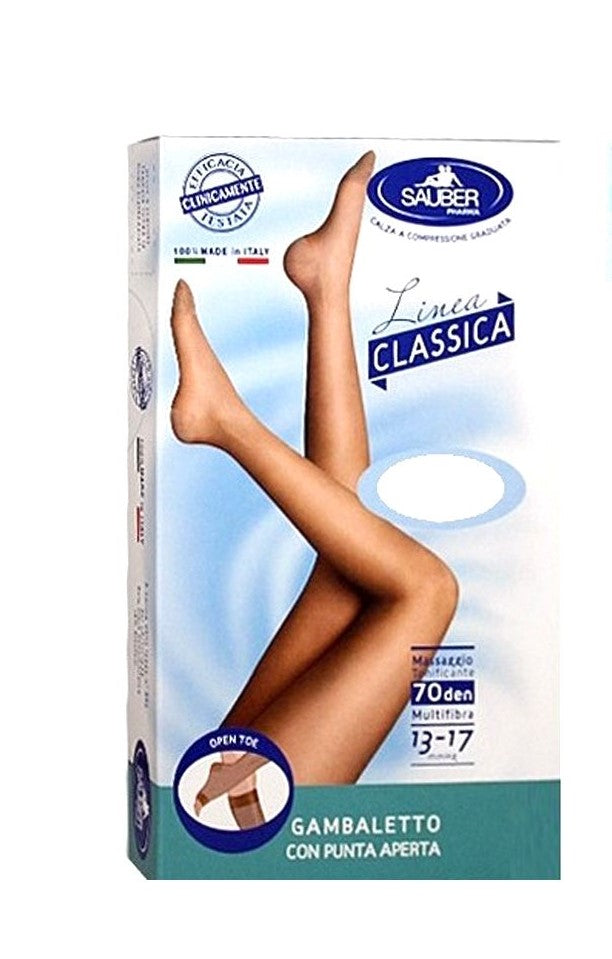 SAUBER GAMBALETTO PUNTA APERTA 70 DENARI MAGLIA LISCIA MEDIO TAGLIA 3