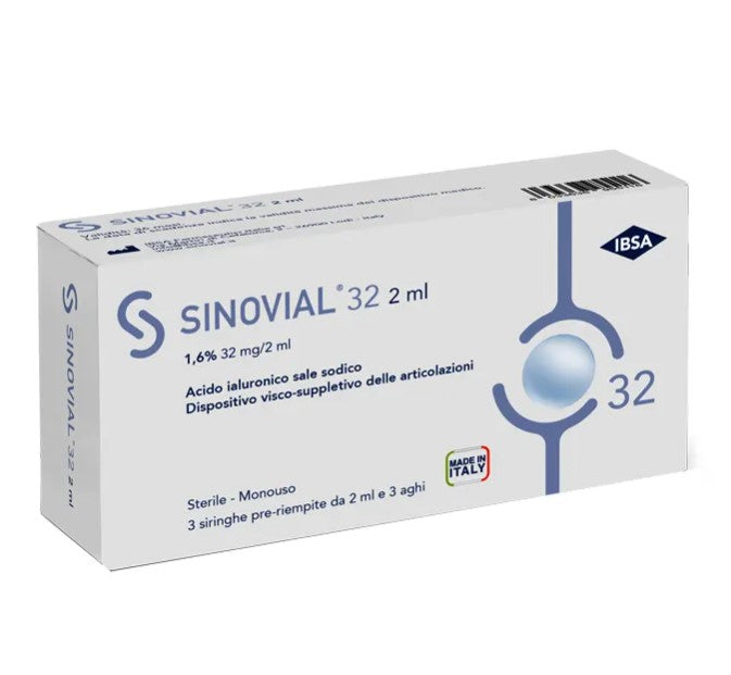 SINOVIAL 32 SIRINGA ACIDO IALURONICO 1,6% 32 MG/2 ML 3 FIALE
