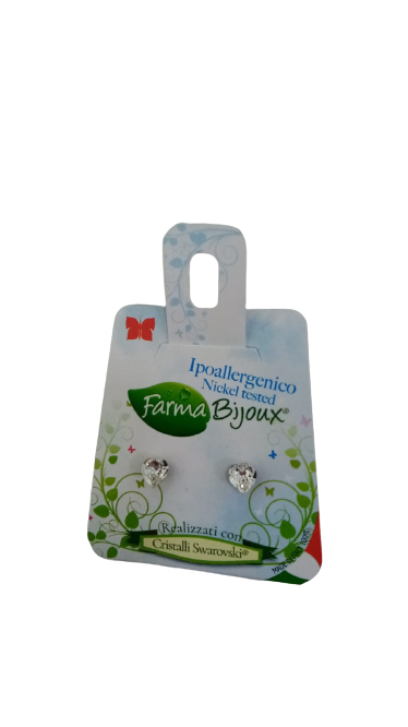 ORECCHINO CUORE 5MM CRYSTAL