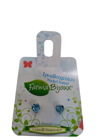 ORECCHINO CUORE 5MM AQUAMARINA