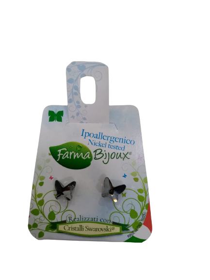 ORECCHINO BAT 8MM BLACK DIAMOND