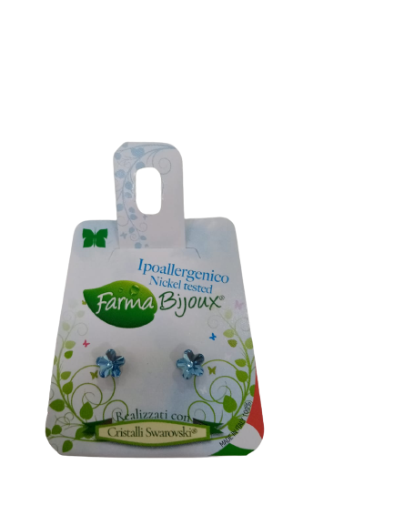 ORECCHINO FIORE 6MM ACQUAMARINA