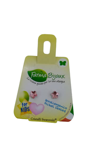 ORECCHINO FIORE 6MM LIGHT ROSE