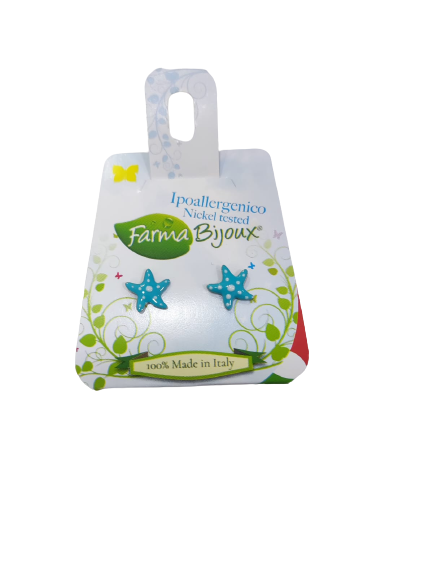 FARMA BIJOUX ORECCHINO STELLA MARINA AZZURRA