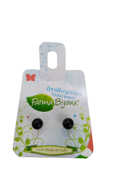 ORECCHINO PERLA 6MM MYSTIC BLACK