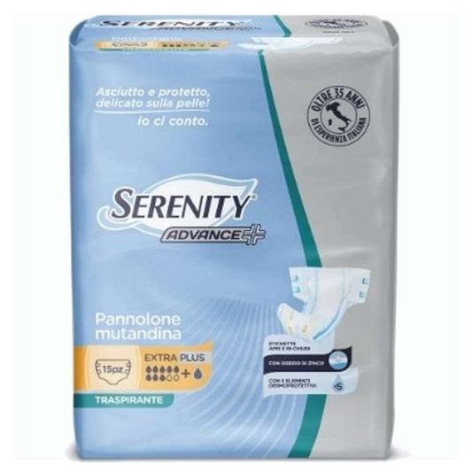 SERENITY PANNOLONE MUTANDINA ADVANCE EXTRAPLUS TAGLIA M 15 PEZZI