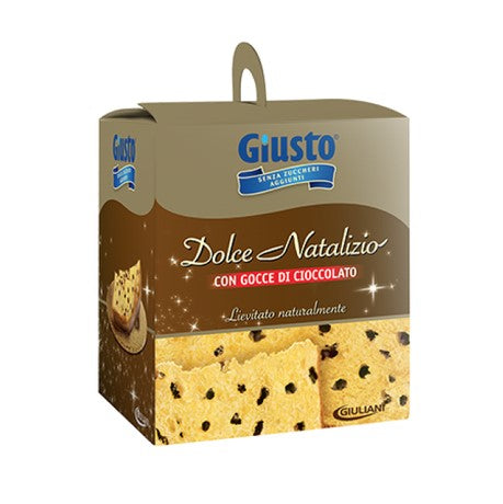 GIUSTO SENZA ZUCCHERO PANETTONE CON GOCCE DI CIOCCOLATO 600 GRAMMI