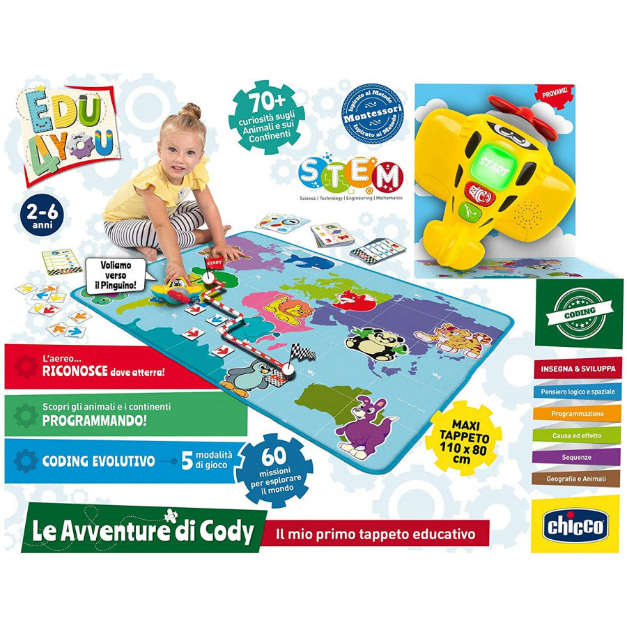 CHICCO GIOCO LE AVVUNTURE DI CODY - IL MIO PRIMO TAPPETO EDUCATIVO