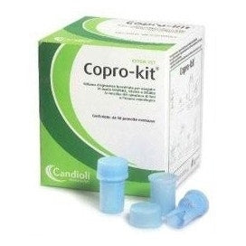 Copro-Kit Contenitore Feci Uso Veterinario 50 Provette Monouso