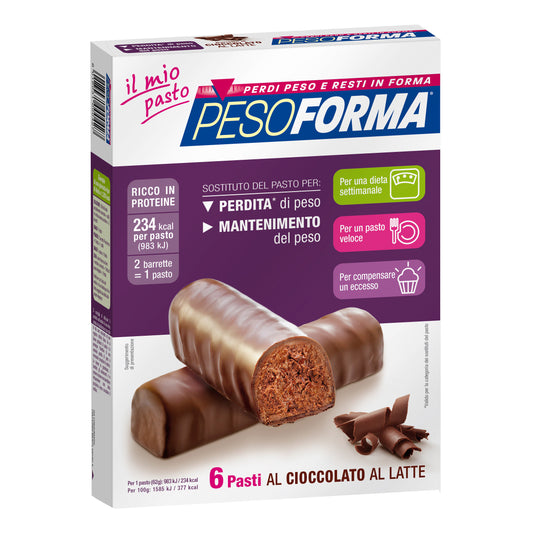 PESOFORMA BARRETTE CIOCCOLATO AL LATTE 12 PEZZI