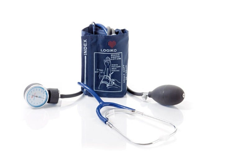 Sfigmomanometro Aneroide Con Fonendoscopio Azzurro DM353A