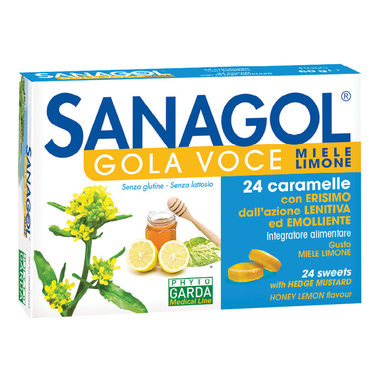 SANAGOL GOLA VOCE MIELE E LIMONE 24 CARAMELLE