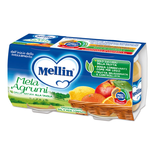 MELLIN OMOGENEIZZATO MELA E AGRUMI 2X100 GRAMMI