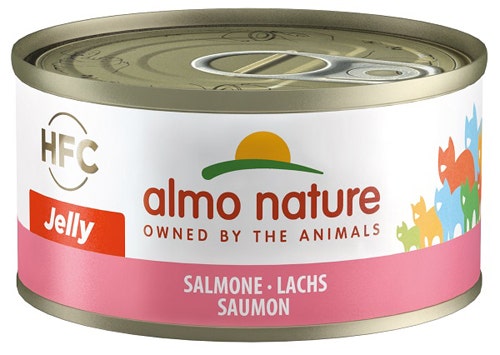 Almo Nature HFC Jelly Cibo Umido Al Salmone Per Gatti Lattina 70g