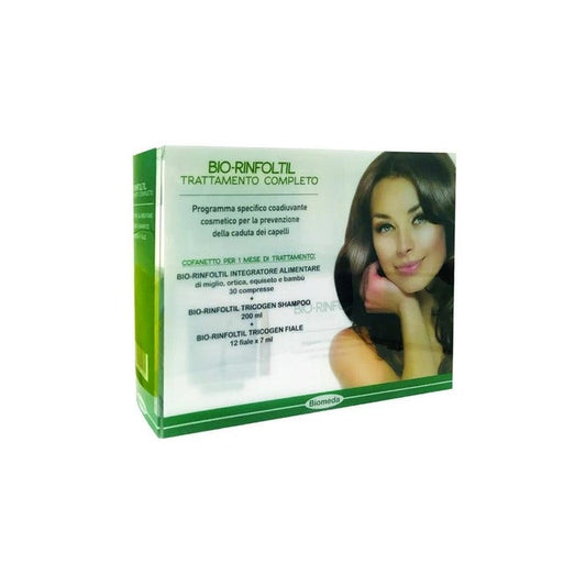 Biorinfoltil Trattamento Completo Anticaduta Capelli 30 Compresse + Shampo 200ml + 12 Fiale