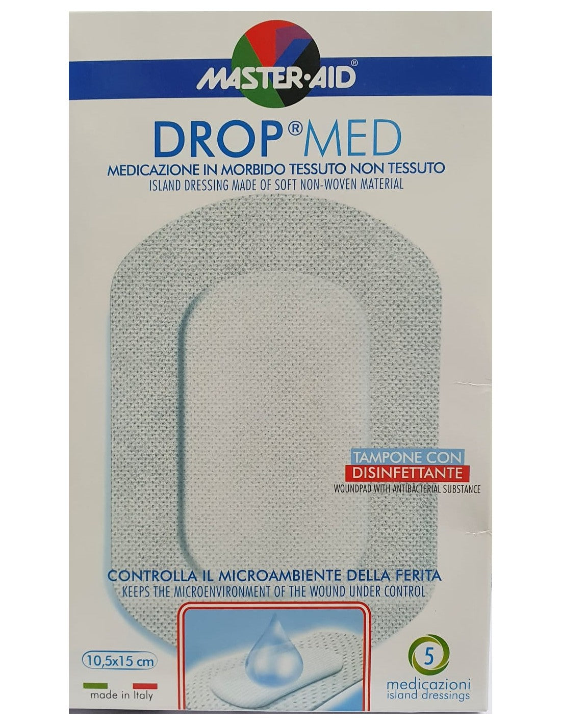 MASTER-AID DROP MED 10,5X15CM 5 PEZZI - DISPOSITIVO MEDICO CE