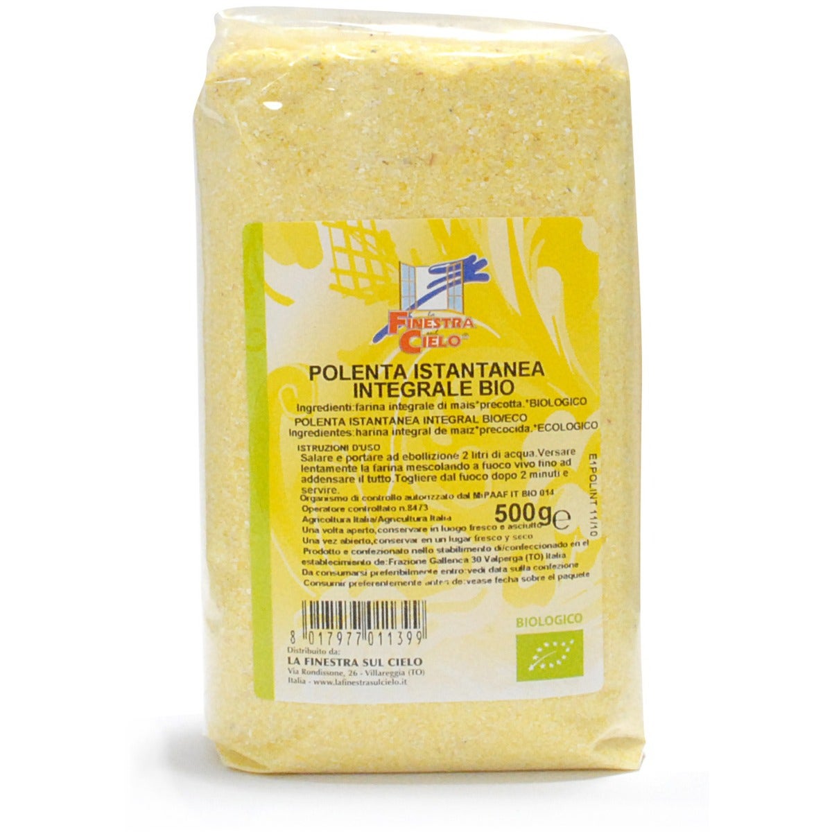La Finestra Sul Cielo Farina Integrale Di Mais Per Polenta Istantanea Bio 500g