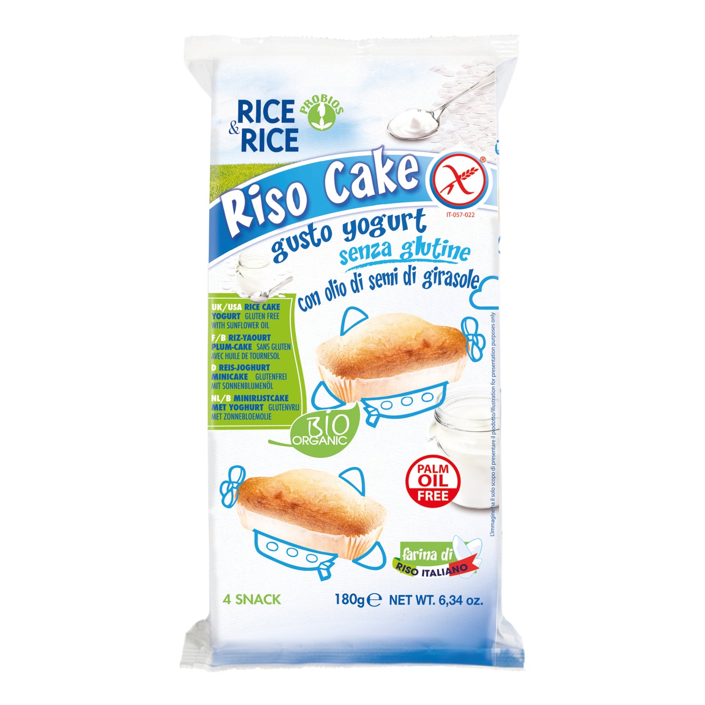 RICE & RICE Riso Cake Yogurt 4x45g