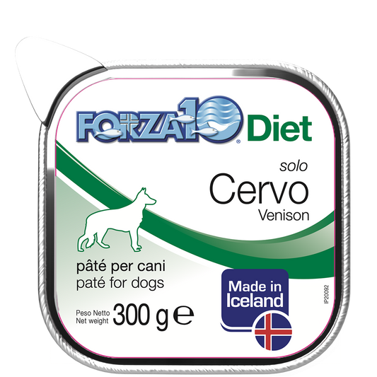 Forza10 Solo Diet Cervo Patè Per Cani Adulti Vaschetta 300g