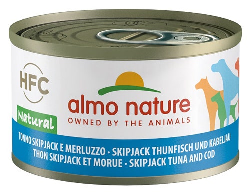 Almo Nature HFC Natural Tonno Skipjeck E Merluzzo Umido Per Cani Adulti 95g