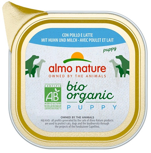 Almo Nature Daily Menu Bio Cibo Umido Pollo E Latte Cuccioli Vaschetta 100g
