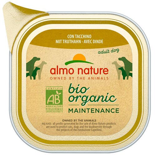 Almo Nature Daily Menu Bio Cibo Umido Tacchino Cani Adulti Vaschetta 100g