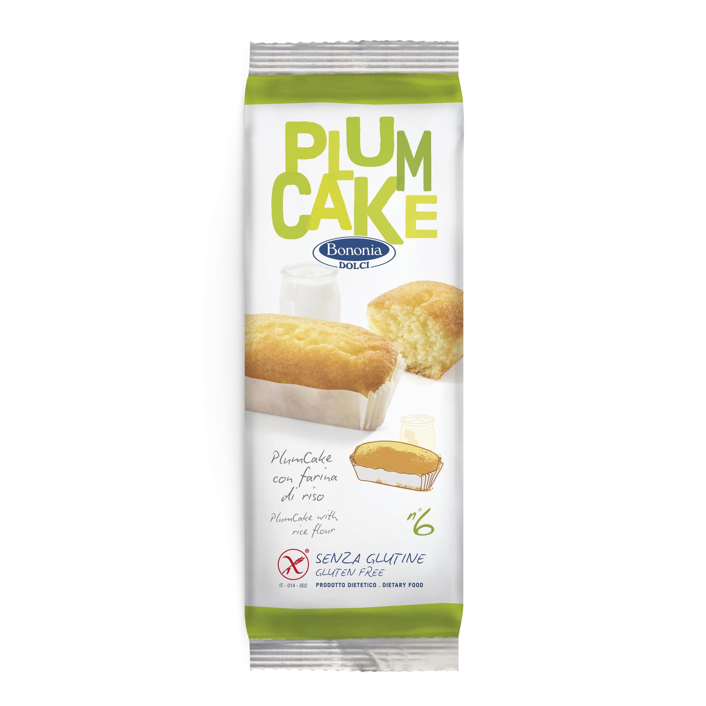 BONONIA Plumcake S/G Farina Riso 6x36g