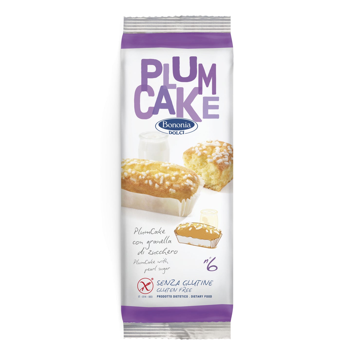 BONONIA Plumcake S/G Granella Zucchero 6x37g