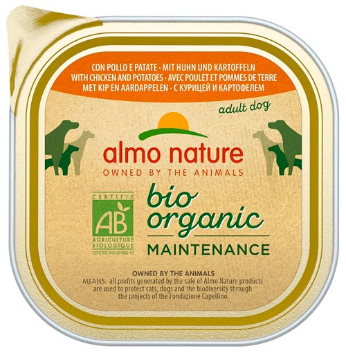 Almo Nature Daily Menu Bio Cibo Umido Pollo E Patate Cani Adulti Vaschetta 300g