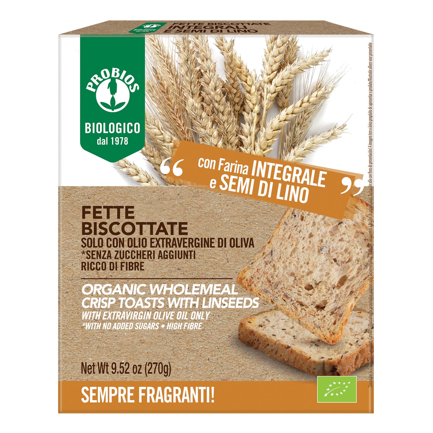 PROBIOS Fette Biscottate Integr.Semi S/Z 270g