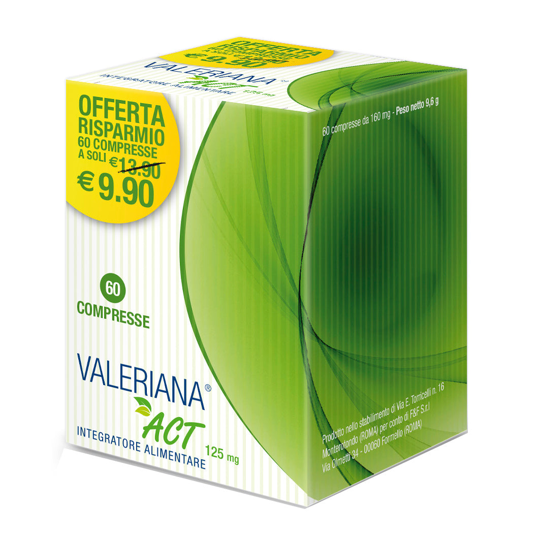 VALERIANA ACT INTEGRATORE ALIMENTARE PER RILASSAMENTO DA STRESS 60 CAPSULE