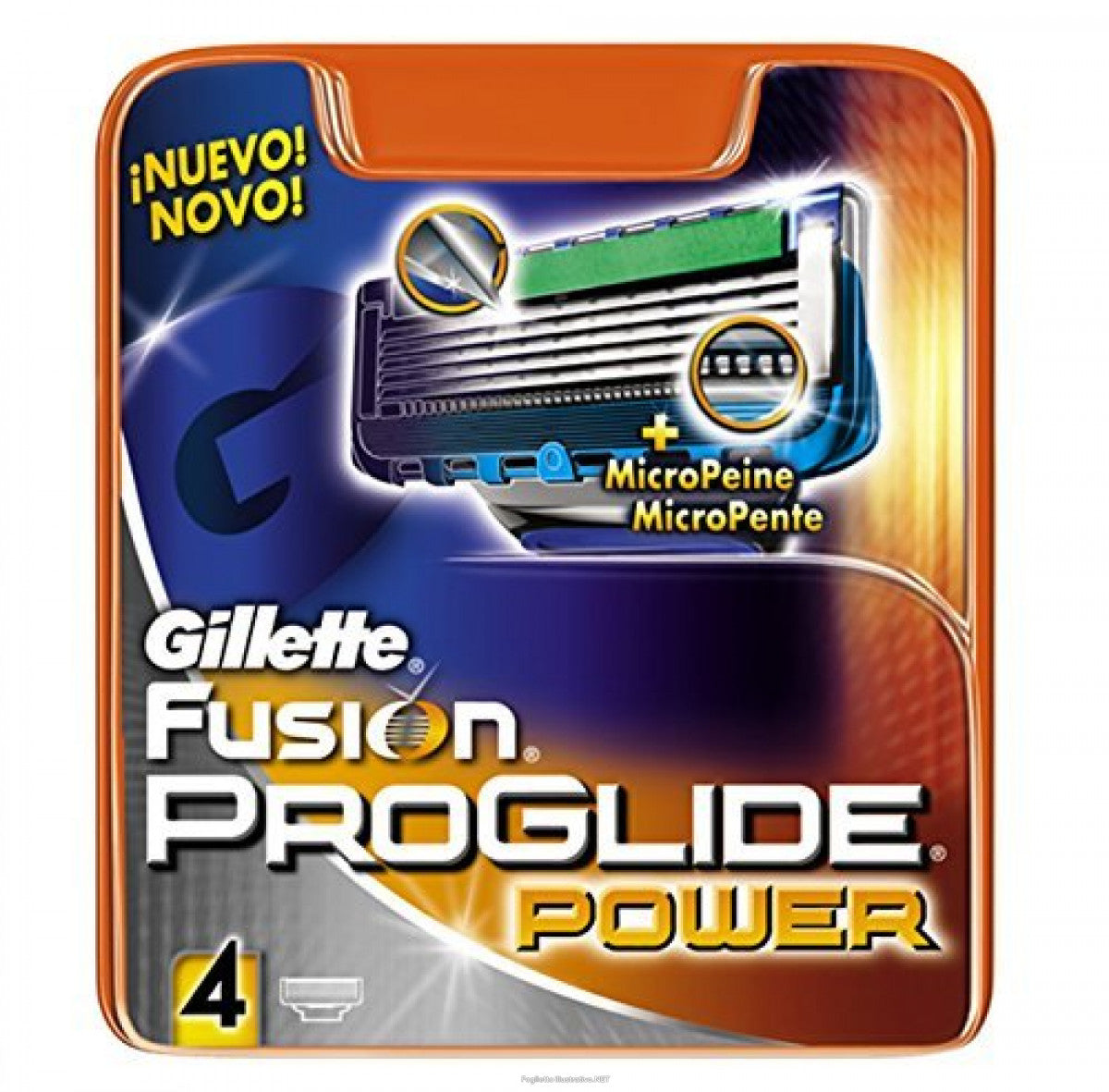 GILETTE FUSION RICAMBIO PROGLIDE POWER 4 PEZZI