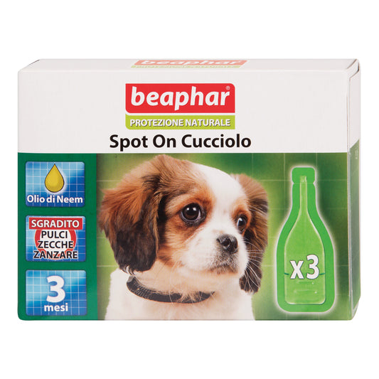 Beaphar Protezione Naturale Spot On Antiparassitario Cucciolo 3 Pipette Da 1ml