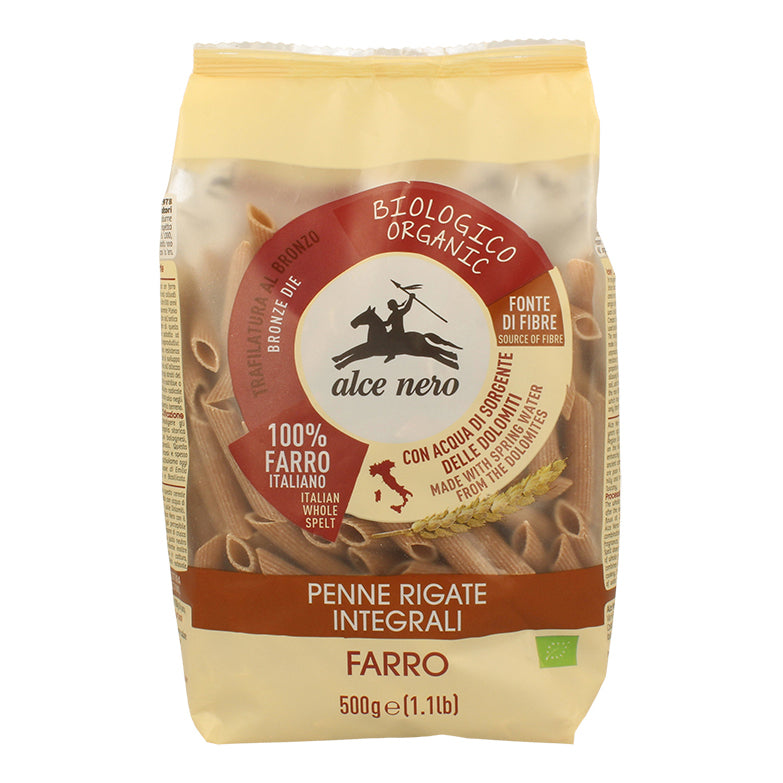 ALCE NERO Pasta Penne Farro Integr.500g