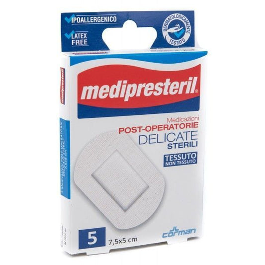 MEDIPRESTERIL MEDICAZIONI POST-OPERATORIE DELICATE 7,5x5CM 5 PEZZI - DISPOSITIVO MEDICO CE