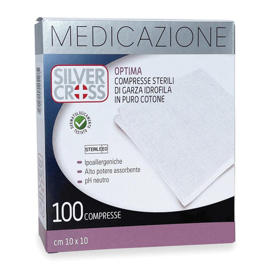 GARZA SILVERC COT 10X10CM 100P