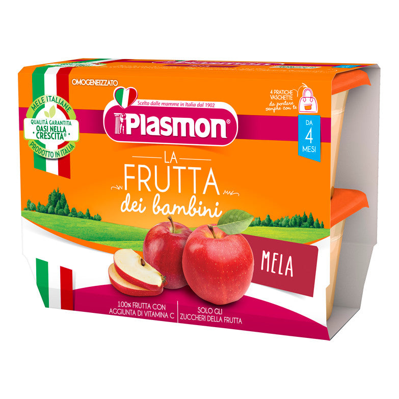 PLASMON Omog.Sapori Natura Mela 4x100g