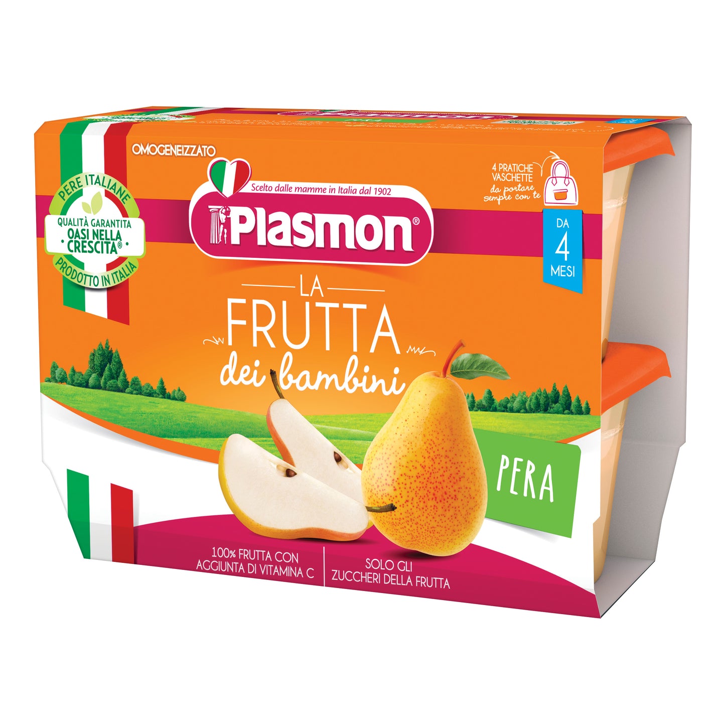 PLASMON Omog.Sapori Natura Pera 4x100g