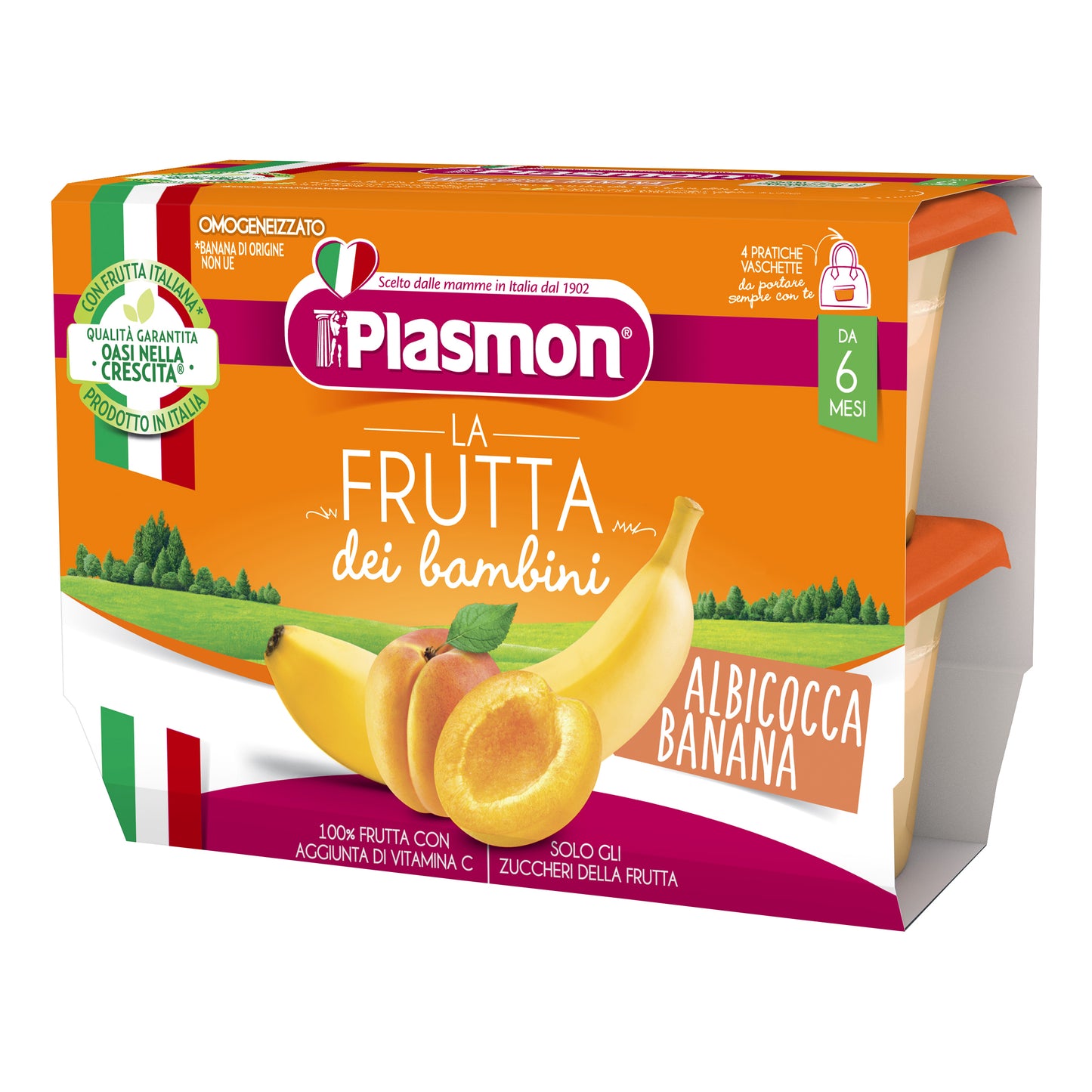 PLASMON Omog.Sapori Natura Albic.Banana 4x100g