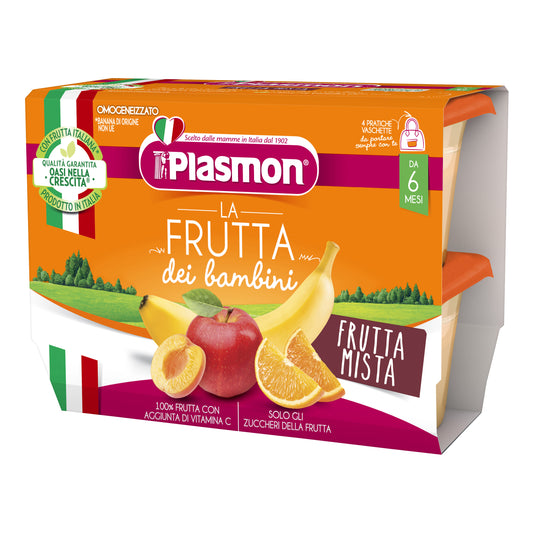 PLASMON Omog.Sapori Natura Futta Mista 4x100g